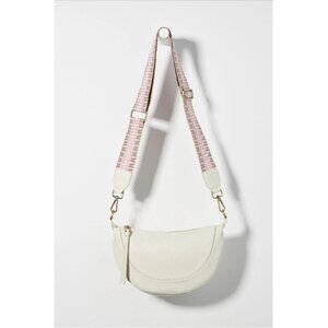 Anthropologie Luna Crossbody Clutch Bag Cream Vegan Leather EUC